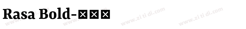Rasa Bold字体转换